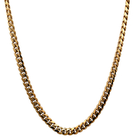 10kt Yellow Gold 24" 4mm Cuban Link Chain