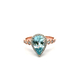 14kt Rose Gold Effy .35ct tw Diamond & Aquamarine Ring