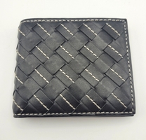 Bottega Veneta Leather Woven Bi-fold Wallet