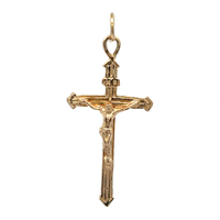 14kt Yellow Gold Crucifix Cross Pendant