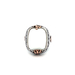 Sterling Silver Gold Plated White Stone Ring