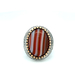 Sterling Silver Gold Plated Stripe Ring 