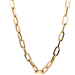 14kt Yellow Gold 20" 6.75mm Semi Hollow Paperclip Link Chain 