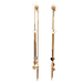 14kt Tri-Color Heart Dangling Earrings