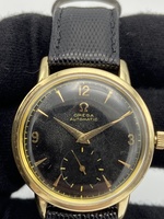 Vintage Omega Bumper 14kt Yellow Gold Men's Wristwatch 32mm