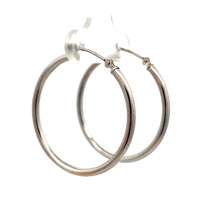 14kt White Gold Hoop Earrings