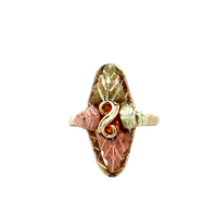 10kt Tri-Color Leaf Ring