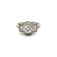 14kt White Gold 1.35ct tw Diamond Ring (Center .85ct I1 G) 