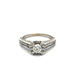 14kt White Gold 1.00ct tw Diamond Halo Engagement Ring 