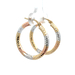 14kt Tri-Color Hoop Earrings