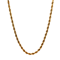 14kt Yellow Gold 17" 4mm Rope Chain 
