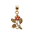 14kt Two Tone Rose Pendant 