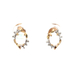 10kt Yellow Gold Diamond & Opal Stud Earrings