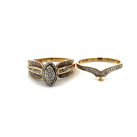 10kt Yellow Gold .30cttw Diamond Wedding Set Rings