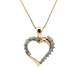10kt Yellow Gold .20ct tw Diamond Heart Pendant With Chain