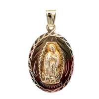 14kt Tri-Color Virgin De Guadalupe Pendant