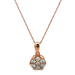 10kt Rose Gold .35ct tw Diamond Round Pendant With Chain