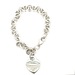 Tiffany & Co. Return to Tiffany Blue Enamel Heart Tag Bracelet 7.5" 