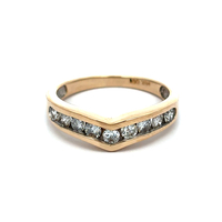 14kt Yellow Gold .45ct tw Diamond V Band Ring