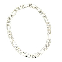 Sterling Silver 8" Figaro Bracelet