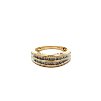 10kt Yellow Gold .10ctw Diamond "Mom" Band Ring