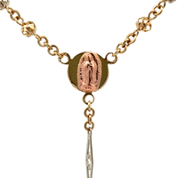 10kt Tri-Color 22" Rosary 