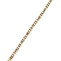 10kt Yellow Gold 7" 3.75mm 2.40ct tw Diamond Tennis Bracelet 