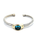 David Yurman .925 & 14kt Yellow Gold Noblesse Blue Topaz  