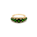 10kt Yellow Gold Synthetic Emerald Band Ring 