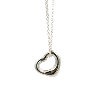 Tiffany & Co. Elsa Peretti Open Heart Necklace W/Box & Pouch