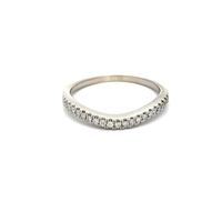 14kt White Gold .25ct tw Diamond Contour Band