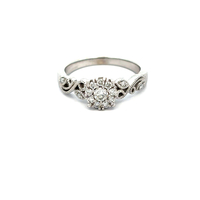 14kt White Gold .30ct tw Diamond Floral Engagement Ring