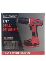 Tool Shop 18-Volt Cordless 3/8" Drill Kit - 50 Piece