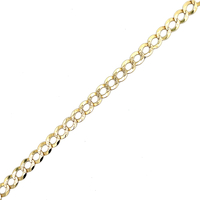 14kt Yellow Gold 10" 7mm Curb Link Bracelet 