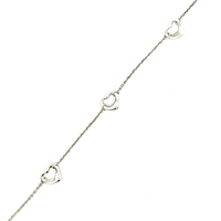 Tiffany & Co. Elsa Peretti Sterling Silver 3 Open Heart Pendant Necklace 16"