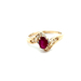 10kt Yellow Gold Diamond & Ruby Ring