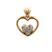 10kt Yellow Gold .15ctw Diamond Heart Pendant