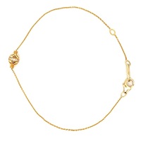 18kt Yellow Gold 7.5" Diamond Charm Bracelet 