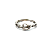 10kt White Gold .10ct tw Diamond Heart Ring