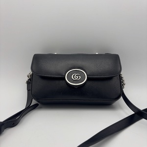 Gucci Black Leather Crossbody Bag – Authentic