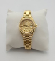 Rolex Lady-Datejust 18K Yellow Gold with Diamond Hour Markers & Jubilee Pattern 