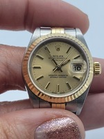 Vintage Rolex Datejust Ladies Two-Tone 26mm Champagne Dial Automatic Watch 