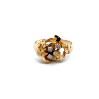 14kt Yellow Gold .10ct tw Diamond Nugget  Ring