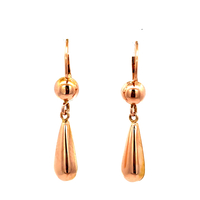 14kt Yellow Gold Teardrop Dangling Earrings