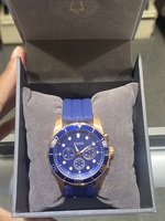 Bulova Men's Chronograph Classic Navy Silicone Strap Watch 43mm (98A299)