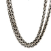 David Yurman Silver & 14kt YG Double Wheat Link Necklace W/ Garnet Buckle Clasp
