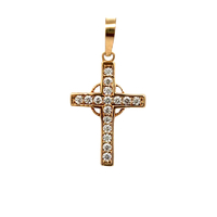 10kt Yellow Gold CZ Cross Pendant