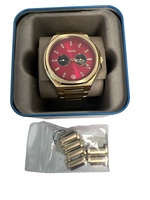 Fossil Red Dial Watch