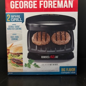 George Foreman 2-Serving Classic Plate Electric Indoor Grill and Panini Press