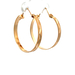 14kt Yellow Gold Diamond Cut Hoop Earrings
